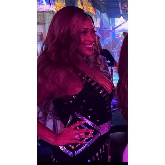 ✨🖤 Flapper Great Gatsby 1920s Retro Tassel Fringe Sequin Black Dress SIZE M NWT - Picture 14 of 17